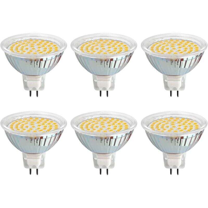 Gu5.3 Led-lampen 12v 3w Warmweiß 3000k Mr16 Ø50mm, Entspricht 30w – 6er-pack, Nicht Dimmbar, Für Garten/terrasse