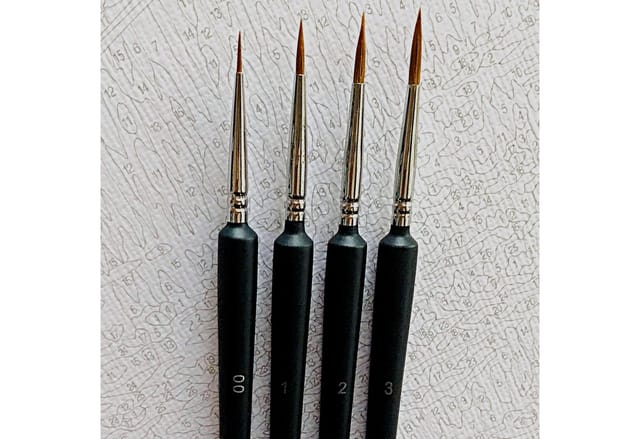 TikTakToo Malpinsel 4 Spezialpinsel Pinsel Set, (Set, 4 St), Vielseitig einsetzbar