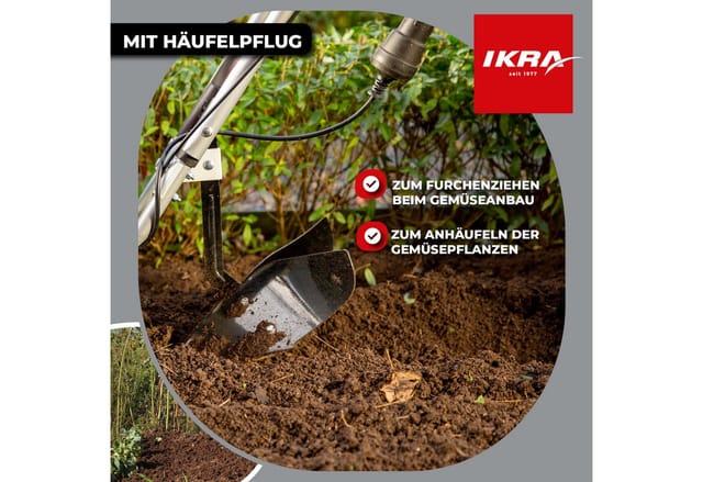 ikra GmbH Elektromotorhacke IEM 1500, 45 cm Arbeitsbreite, flexible Arbeitsbreite (32-45 cm), 1500 Watt