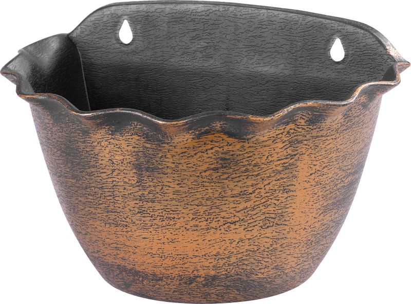 Blumentopf Strend Pro Wave, 26x18 Cm, Goldfarben, Metallic-effekt, Hängend
