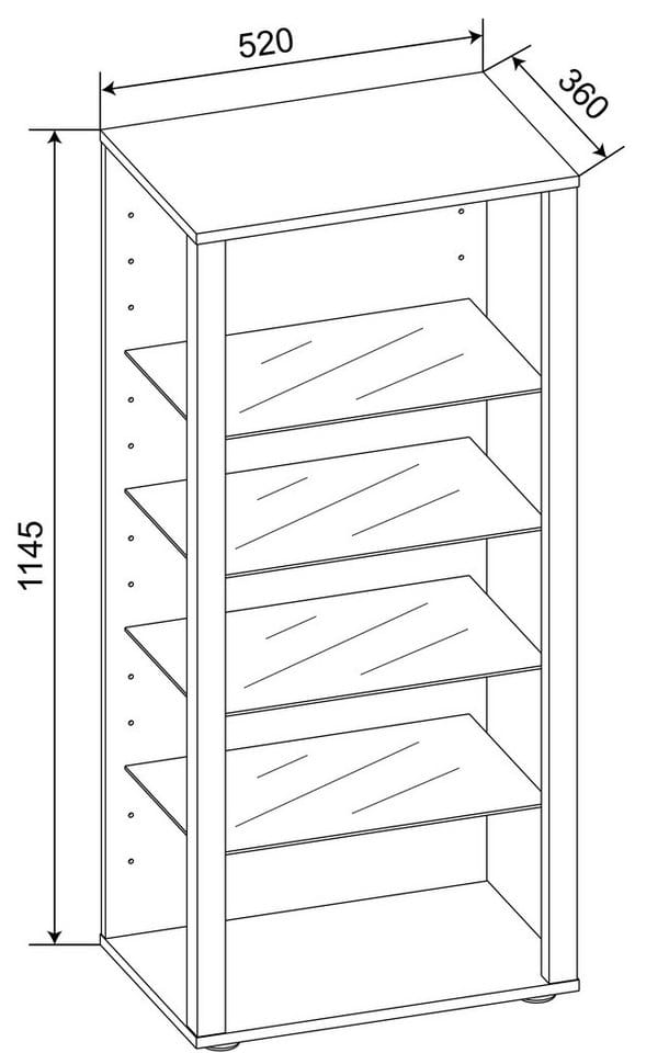 VCM Standvitrine Holz Glas Stand Vitrine Sammelvitrine Glasol lll