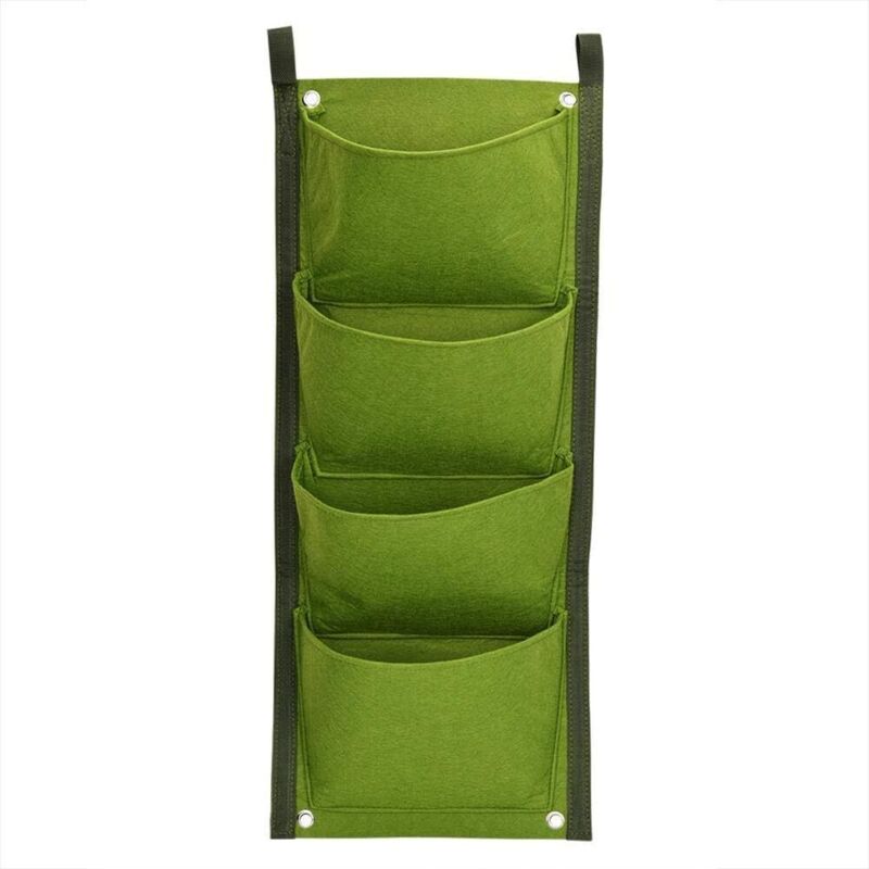 Wandmontierter Pflanzsack, 4-taschen-wandpflanzsack, Vertikaler Pflanzsack, Vertikalgartentasche, Vertikaler Garten Für Balkon, Garten, Hof