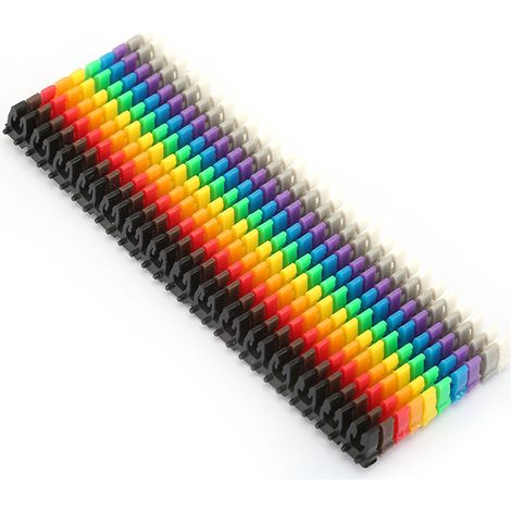 Kabelbeschriftung, Fein Gearbeitete Kabelmarkierungshülse, Einfache Kunststoff-drahtnummerierung (150 Stück Kcm-1,5 Mm 1,5 Quadrat).