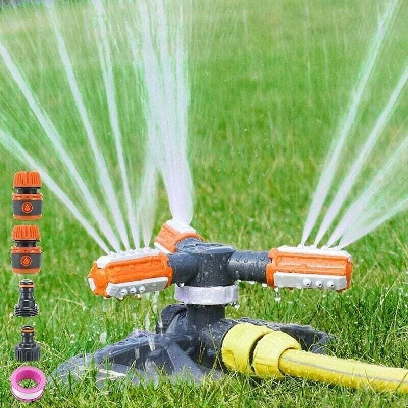Aimoonsa Gartensprenger, Automatisches Gartenbewässerungssystem, Großer Bewässerungsbereich, 360° Drehbarer Sprenger Für Rasen Und Garten