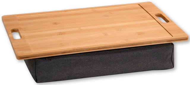 KESPER® Laptop Tablett Knietablett mit 2 Griffen Bambus Tablett Ablage, Maße (B x T x H): 41 x 31 x 8 cm