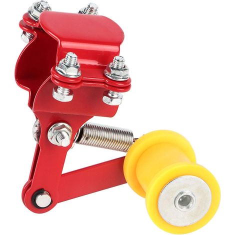 Motorrad-kettenspanner, Universeller Verstellbarer Kettenspanner, Modifiziertes Rollenkettenspannwerkzeug Für Die Meisten Motorräder (rot)