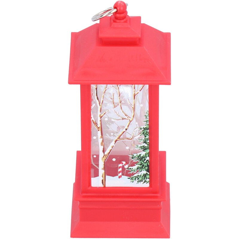 Weihnachtliche, Funkelnde Deko-lichterkette, Kleine, Tragbare Led-hängelampe, Weihnachtsmann-partydekoration, Kindergeschenk, Rot.