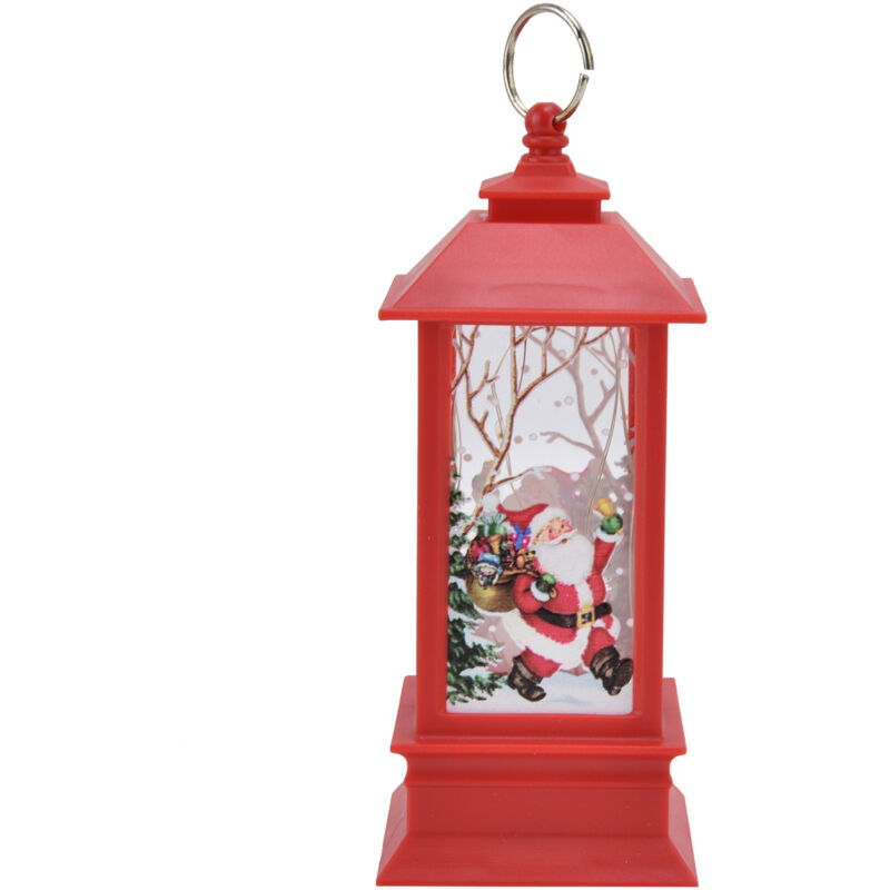 Dekorative Weihnachtslaterne Zum Aufhängen, Tragbare Led-lampe Für Den Weihnachtsmann, Heimdekoration, Rot.