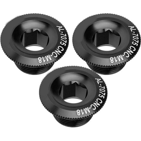 Stück 18 Mm Aluminiumlegierung Fahrradachsen-schraubmutter Zubehör Fahrradkurbelabdeckung (schwarz).