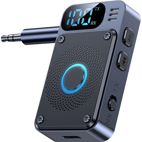 Bluetooth-adapter Mit 5,4-mm-klinkenanschluss Für Fernseher, 2-in-1-sender/empfänger Mit 3,5-mm-aux-eingang, Mikrofon Und Led-statusanzeige. Kabelloser Audio-transmitter Für Auto/hifi-anlage/fernseher