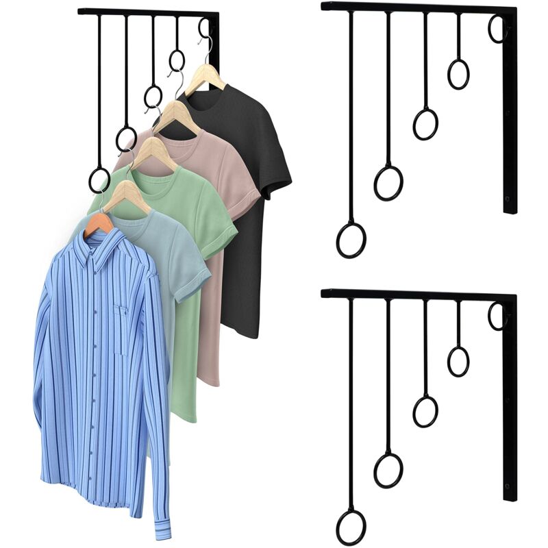 (set Aus 3 Wand-wäscheständern Aus Metall - 30,5 X 28,5 Cm Wand-wäscheständer Im Industriestil - Robuster Und Platzsparender Wand-wäscheständer)