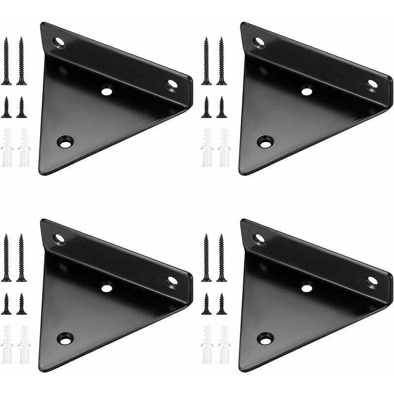 Aimoonsa 4-teiliges Set Schwebender Regalträger, Unsichtbare Dreieckige Wandregalträger, Wandregalträger Aus Metall