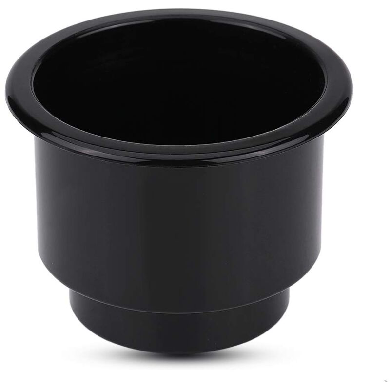 Keenso Marine Getränkehalter, Universeller Getränkehalter Aus Kunststoff Für Boote, Zweistufiges Design, Mit Abflussloch Für Boote, Yachten, Spieltische, Sofas, Wohnmobile (schwarz)