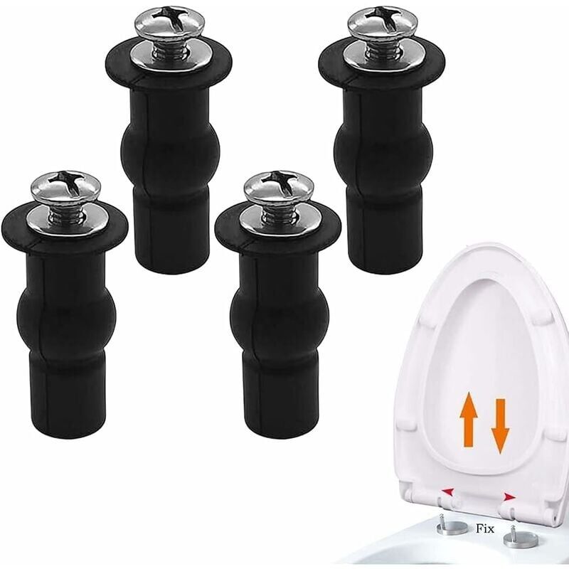 Befestigungen Wc Abattant, 4pcs Cheval Fixierungen Wc Abattant Charnires, Erweiterbare Kautschuk-vis