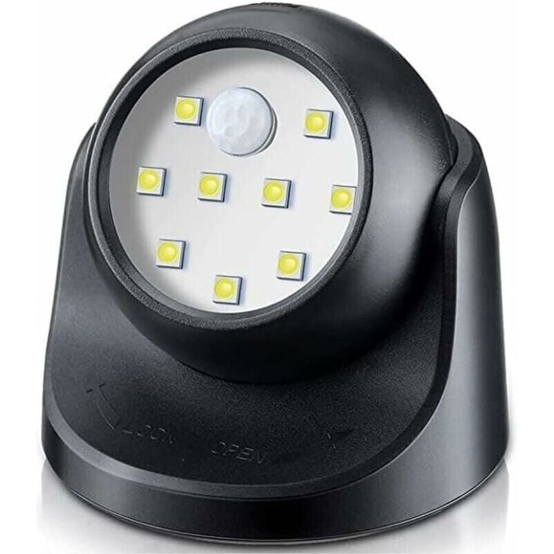 Aimoonsa Led-außenstrahler, Außenstrahler Mit Bewegungsmelder, Kabelloser Led-fluter Für Den Außenbereich, 150 Lumen, Abnehmbare Kugel, 360°-drehung Und -neigung, Batteriebetrieben