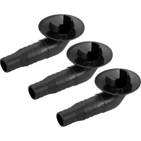 Aimoonsa Klimaanlagen-ablaufschlauchverbinder, 19 Mm Winkelstück, Ersatzteil, Zubehör Für Mini-split-fensterklimaanlagen, Schwarz, 3er-pack