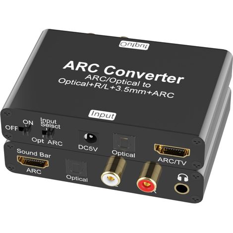 Hdmi Arc Audio-extraktor Dac Audio-konverter, Tendak Arc/optical Toslink Spdif Auf Spdif Rca L/r 3,5mm, Hdmi Arc Audio Tv-adapter Und 5.1 Digital-analog-audio-konverter