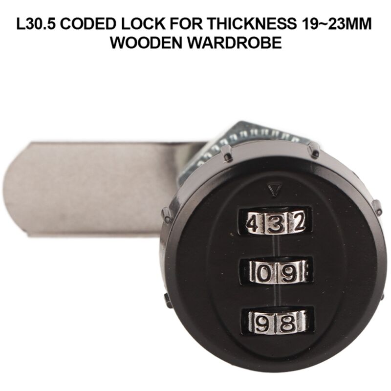 Zoternen 3-stelliges Zahlenschloss Mit Nocken, Zinklegierung, Passwort- Und Sicherheitscode-schloss, Länge 30,5 Cm