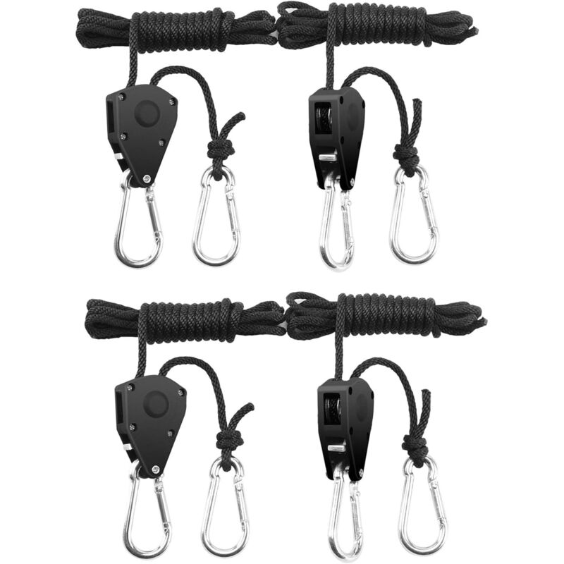Paar (4 Stück) Ratschenseil, Verstellbare 1/8"-ratschenaufhängungen, Ratschenrolle, Geeignet Für Leuchten, Pflanzenlampen Und Blumentöpfe. Jedes Paar Trägt 68 Kg.