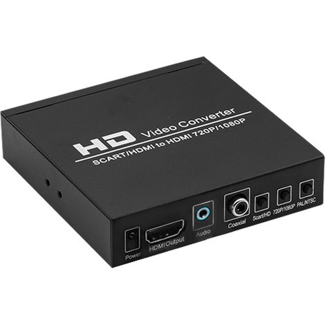 Scart-zu-hdmi-konverter: Scart+hdmi Auf Hdmi Mit 3,5-mm-ausgang. Konvertiert 480i (ntsc)/576i (pal) In 720p/1080p Hdmi-signal. Kompatibel Mit Dvd-playern, Set-top-boxen, Hd-playern Und Spielekonsolen.