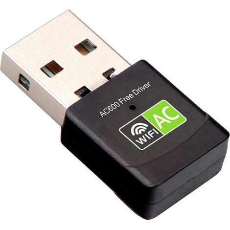 Usb-wlan-adapterantenne – Leistungsstarker Mini-wlan-adapter Ac 600 Mbit/s Dualband 2,4 Ghz Und 5 Ghz Empfänger, Wlan-adapter Für Desktop-pc, Laptop, Realtek Unterstützt Windows (treiberfrei)