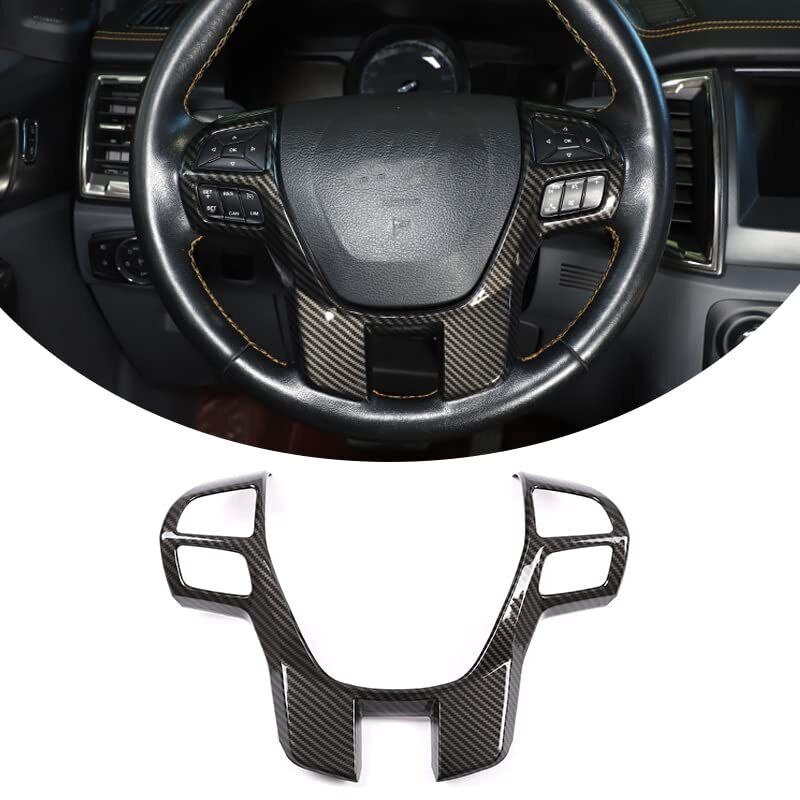 Lenkraddekor In Carbonfaser-optik Für Ford Ranger Wildtrak 2015-2021, Innenausstattung (carbonfaser)
