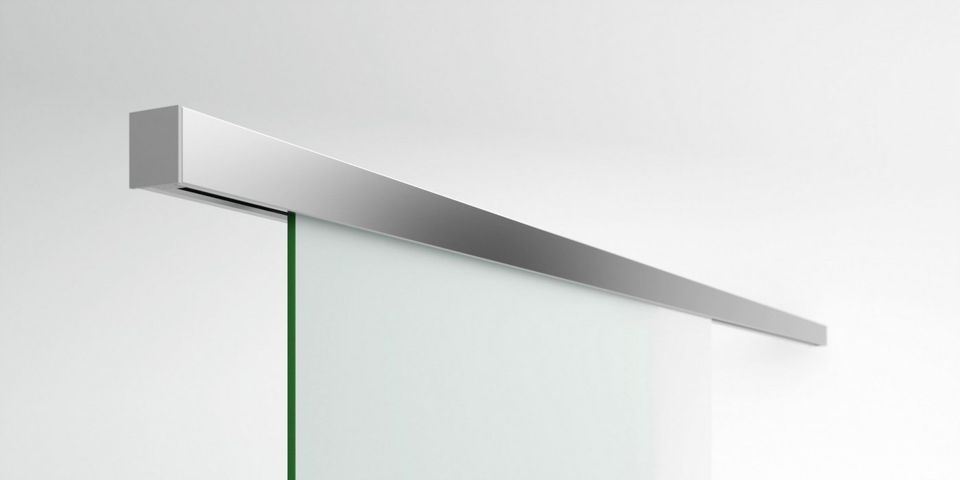 AMOD Glasschiebetür C (Klarglas) (Komplett-Set), mit Griffmuschel und SoftStop