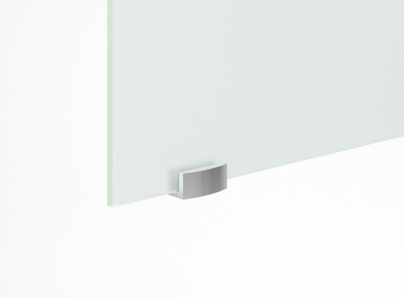 AMOD Glasschiebetür C (Klarglas) (Komplett-Set), mit Griffmuschel und SoftStop Bild 2
