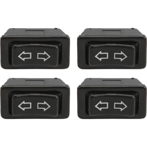 4-teiliger Elektrischer Tür- Und Fensterheberschalter (5-polig), Universeller Kfz-fensterheberschalter Mit Grüner Kontrollleuchte, Dc 12 V/24 V