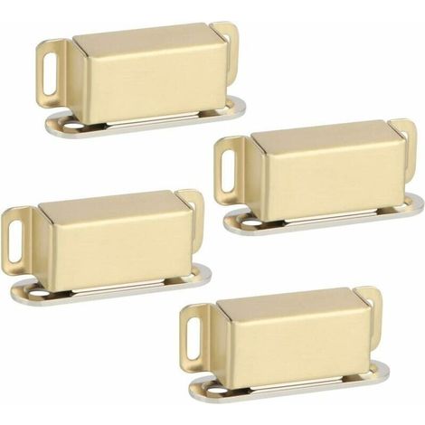 Aimoonsa Magnetischer Schranktürverschluss Für Schubladen Oder Schränke, Edelstahl, Goldfarben, 4 Stück, Ecat001g-4p-fr