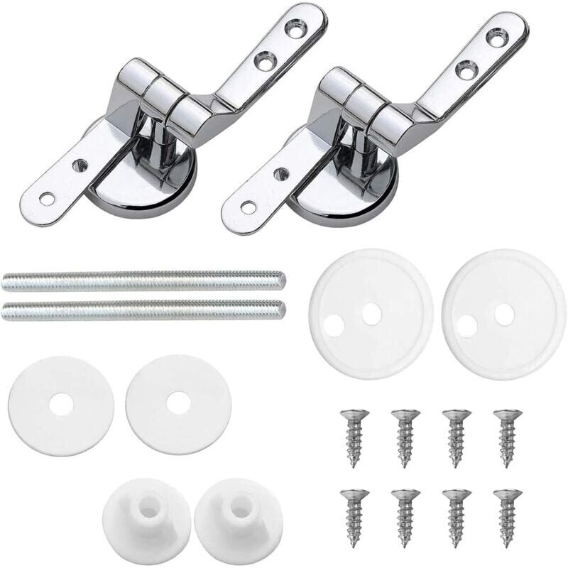 Wc-sitz-scharnierbefestigungen, Set Mit 2 Ersatz-wc-sitzscharnieren Inklusive Befestigungsmaterial Aus Aluminiumlegierung, Wc-sitz-scharnier