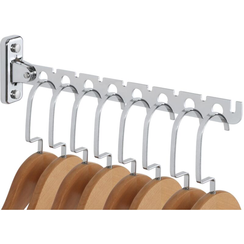 Faltbare Wandhaken Mit 8 Löchern Und 8 Kartenfächern, Edelstahl, 31 Cm Lang, Robust Und Langlebig, Zum Aufhängen Von Handtüchern, Verchromt