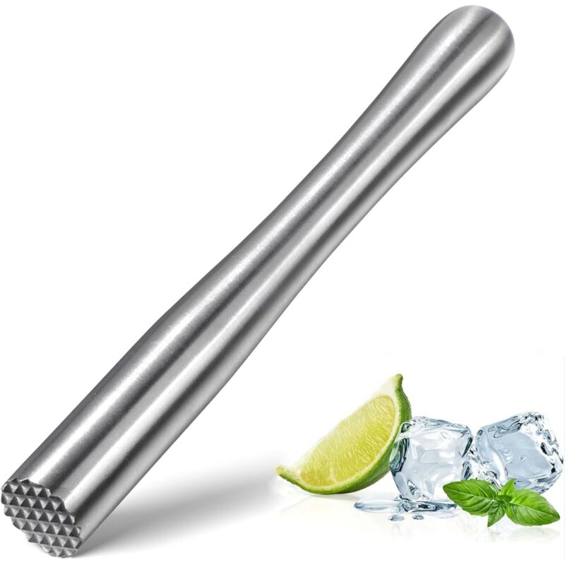 Eiscrusher, 22,5 Cm Edelstahl-cocktailstößel, Bar-cocktailstößel Zum Zerkleinern Von Eiswürfeln, Mojitos, Küche, Bar, Restaurant