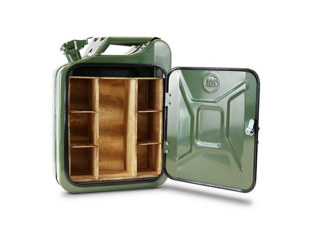 Divit Deko-Wandregal Minibar in Benzinkanister Design MF1 Bar Regal / Aufbewahrung