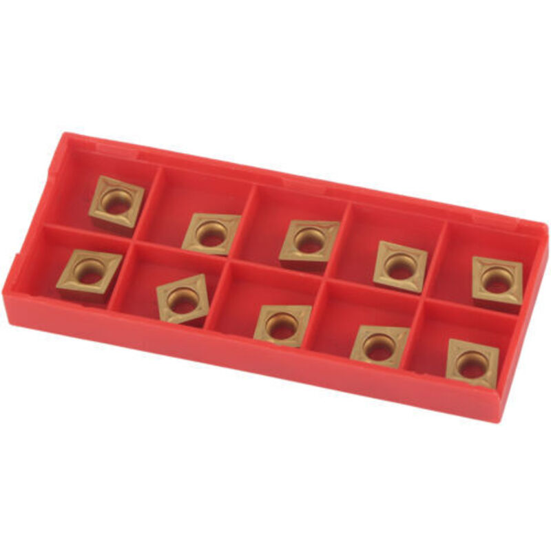 Packung Mit 10 Ccmt09t304 Hartmetall-wendeschneidplatten, Gehärtetes Metall Zum Fräsen Und Drehen, 80°-schnittwinkel, Ausgezeichnete Oberflächengüte Und Verschleißfestigkeit - Ccmt32