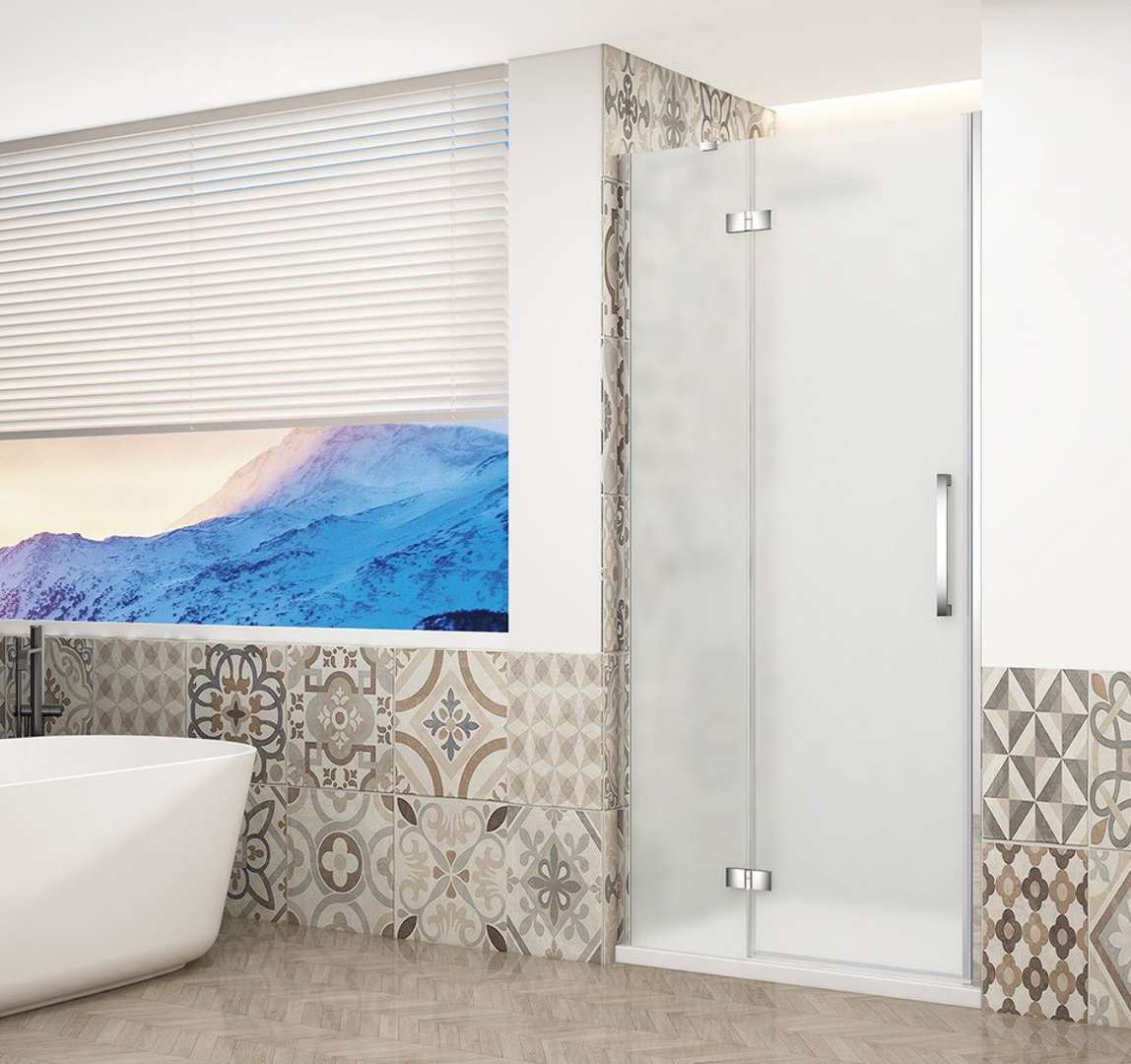 Gelco Trinity - Duschtür 80 Cm, Links, Glas Matt/chrom Gt1280ml-ch