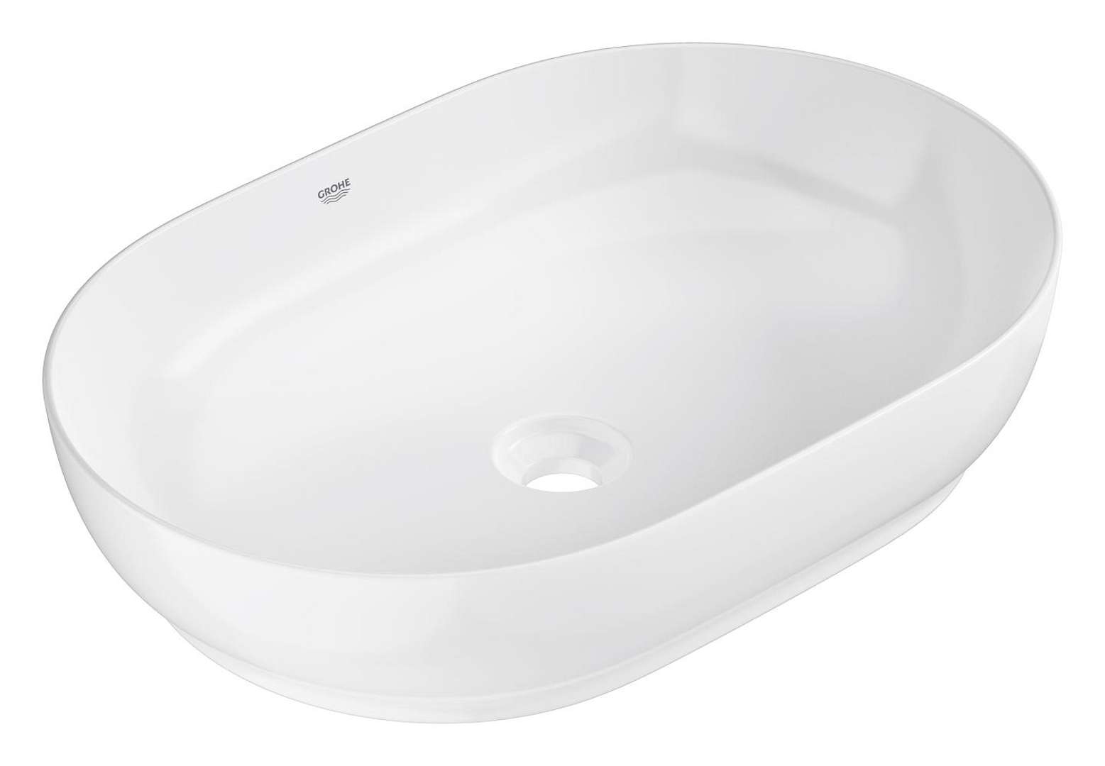 Grohe Essence Aufsatzschale, 600x400mm, Ohne Hahnloch, Ohne Überlauf, Ohne Ablaufgarnitur, Alpinweiß, 103563sh00