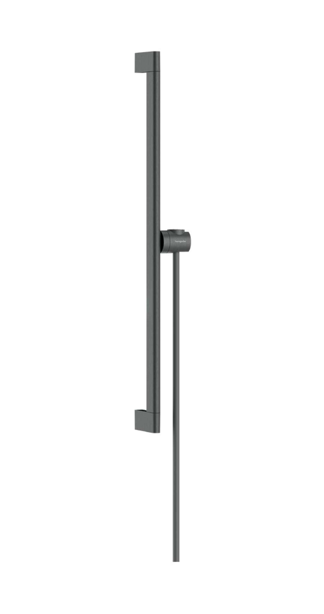 Hansgrohe Unica Brausestange S Puro 65cm, Easy Slide Handbrausehalter, Isiflex Brauseschlauch 160cm, Brushed Black Chrome