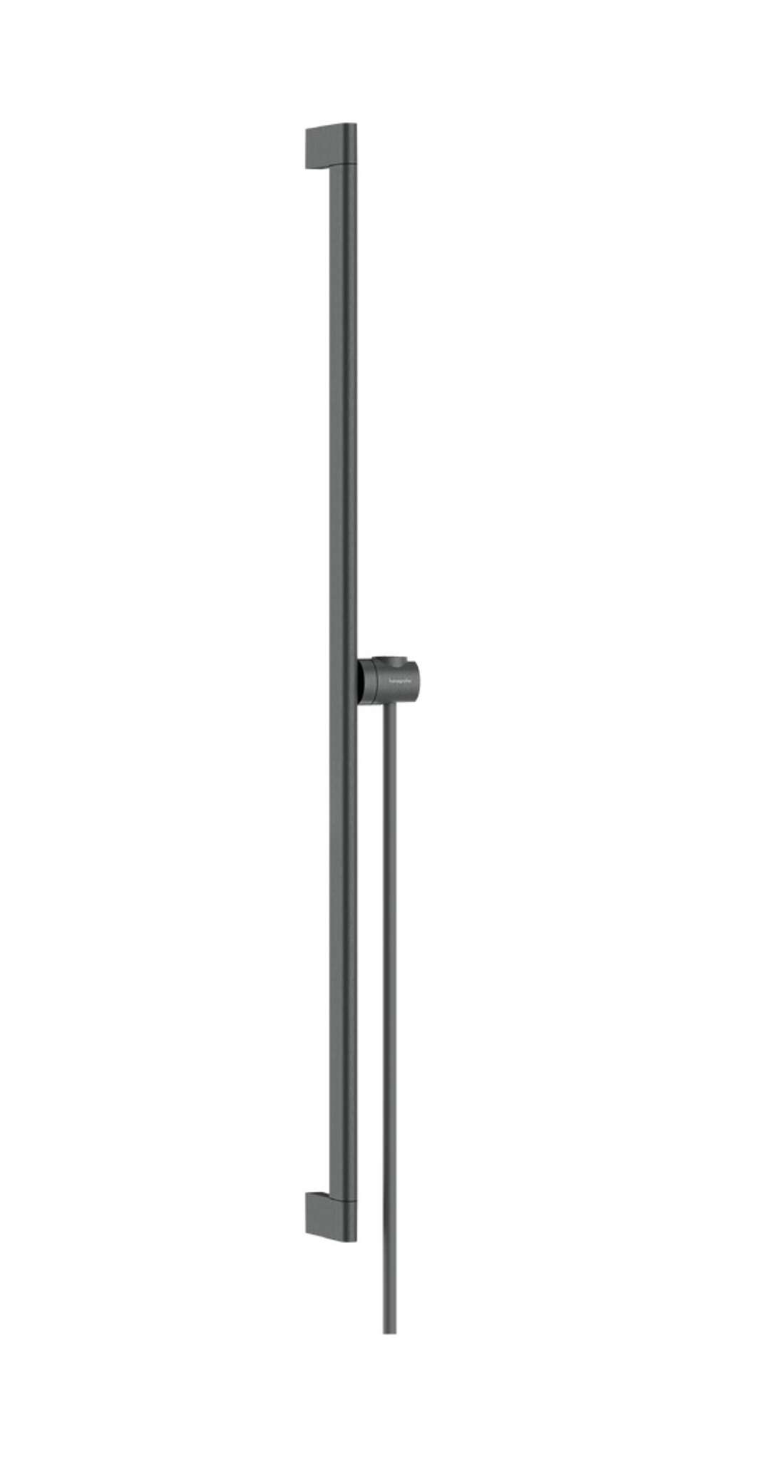 Hansgrohe Unica - Duschstange 95 Cm, Mit Duschschlauch, Schwarzchrom Gebürstet 24405340