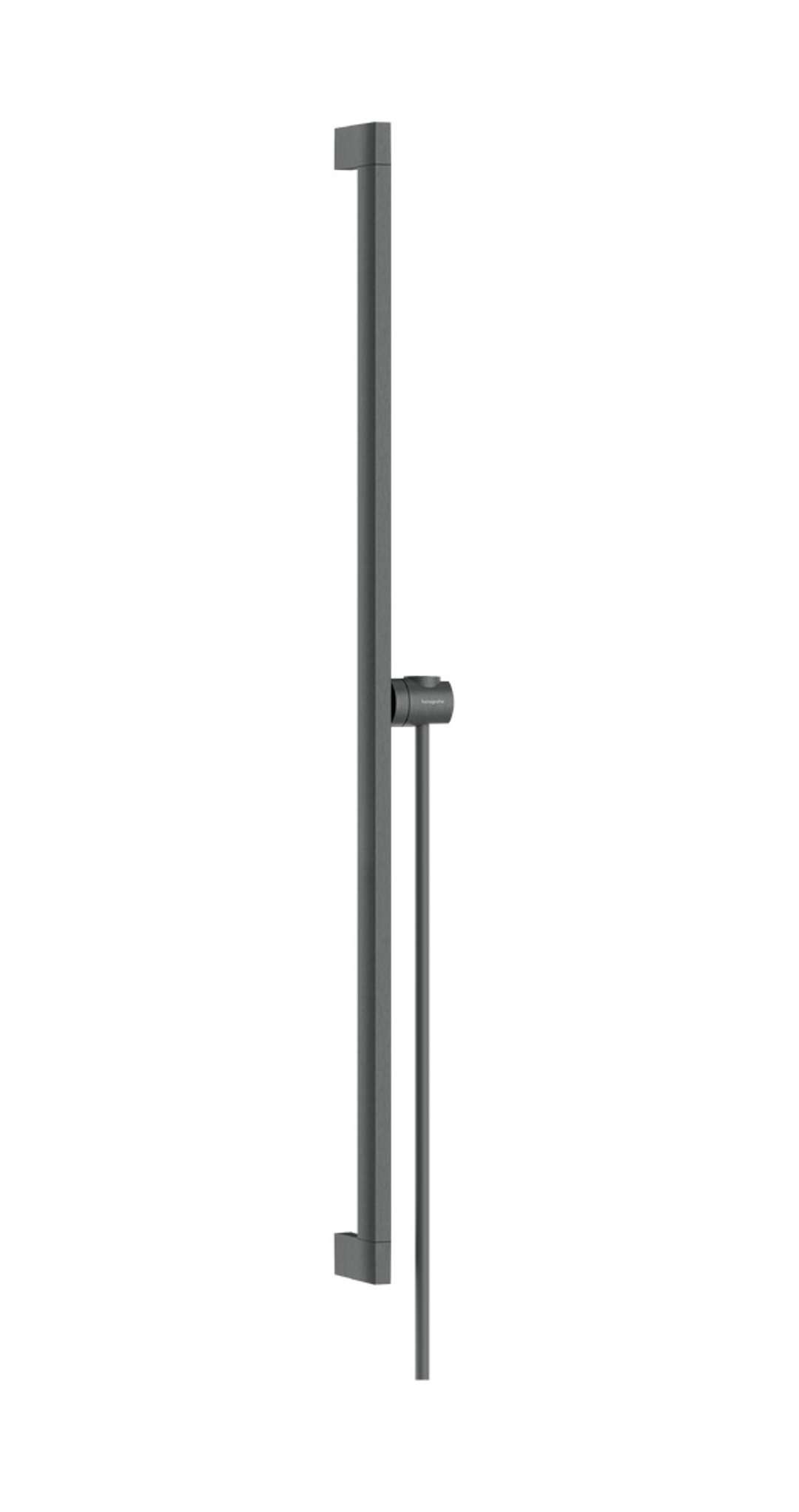 Hansgrohe Unica Brausestange E Puro 90cm, Easy Slide Handbrausehalter, Isiflex Brauseschlauch 160cm, Brushed Black Chrome