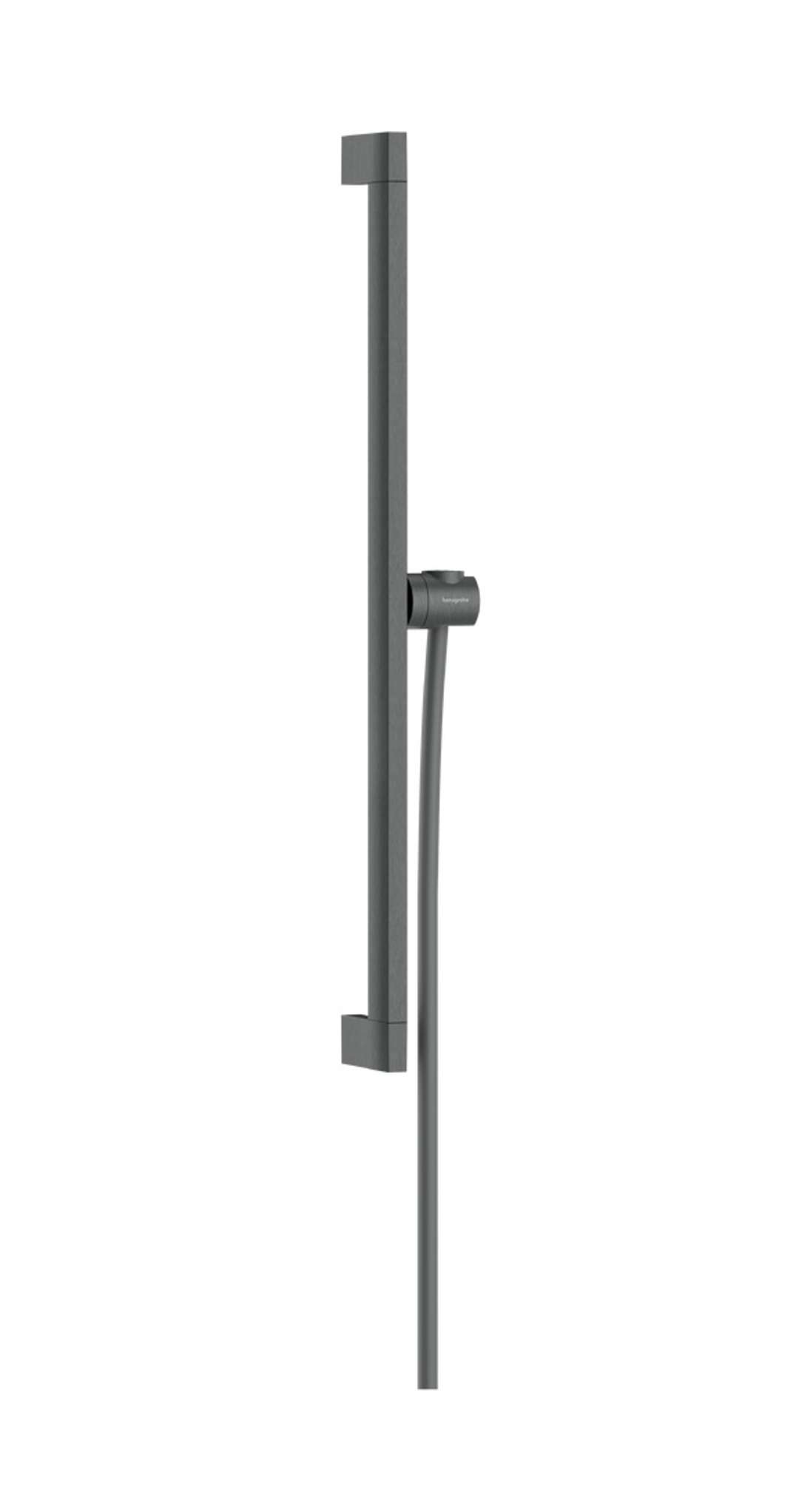 Hansgrohe Unica Brausestange E Puro 65cm, Easy Slide Handbrausehalter, Isiflex Brauseschlauch 160cm, Brushed Black Chrome