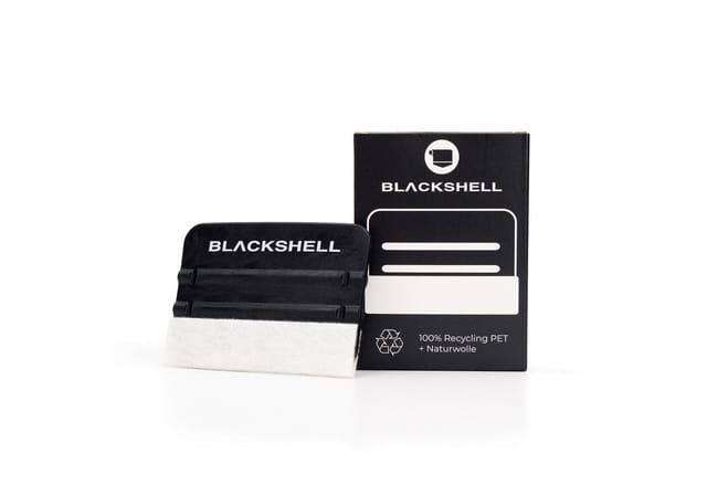 Blackshell Montagewerkzeug Profi Rakel zum Verkleben von Folien, (1-tlg), Anti-Kratz-Beschichtung durch Naturwolle
