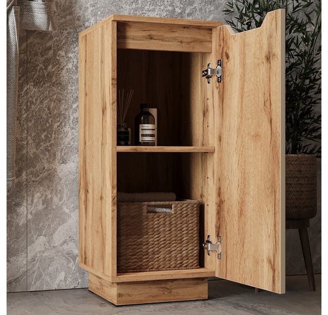 Vicco Midischrank Lotta, Eiche/Kaschmir gestreift, 33.4 x 81.9 cm (1-St)
