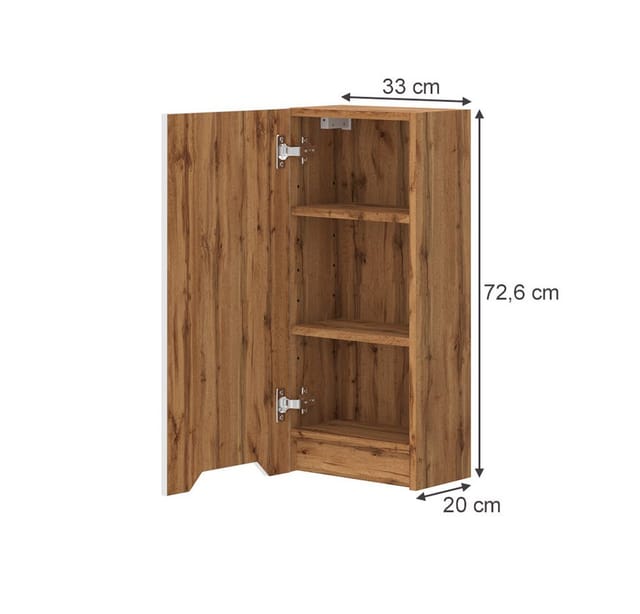 Vicco Hängeschrank Lotta, Eiche/weiß gestreift, 20 x 72.6 cm (1-St)