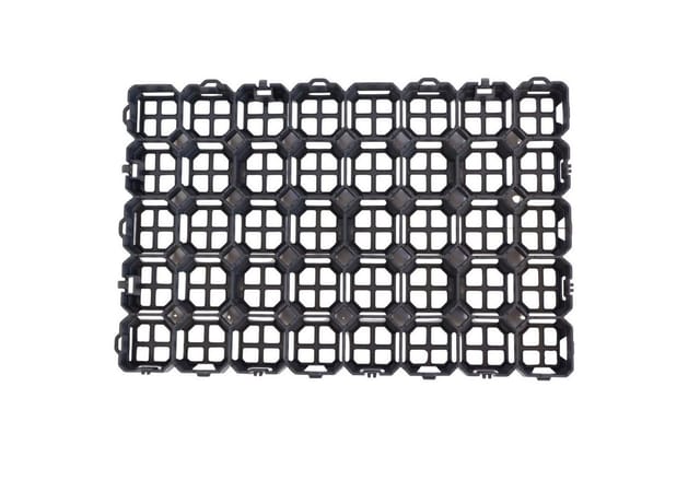 ViD Rasengitter 10 Stück Rasenwaben 60x40x4 cm Schwarz