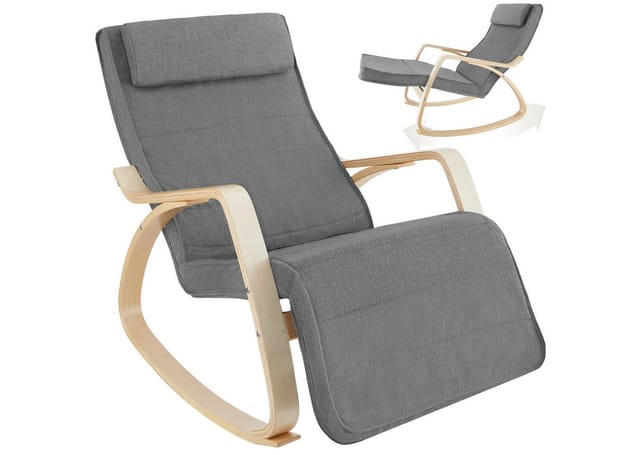 tectake Schaukelstuhl Relaxsessel Onda (Set, 1 St), Robuste Konstruktion mit großer Tragkraft