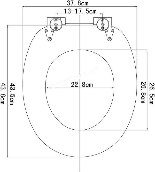 Woltu WC-Sitz (1-St), Toilettensitz mit Absenkautomatik Softclose Scharnier