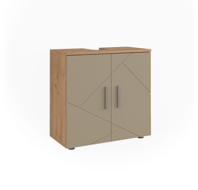 Vicco Waschbeckenunterschrank Irma, Goldkraft Eiche/Beige, 60 x 59 cm (1-St)