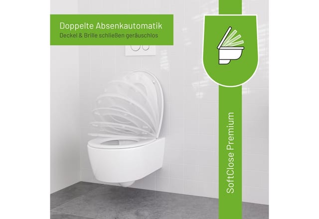 LUVETT Kinder-WC-Sitz C490 mit Kindersitz Softclose Magnetisch abnehmbar Duroplast O-Form (Komplett-Set, Kindersitz-Einlage), mit Original SoftClose® Absenkautomatik, Duroplast