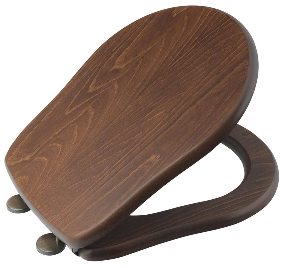 Sapho Kerasan Retro - Wc-sitz Mit Soft Close, Walnuss/bronze 108640